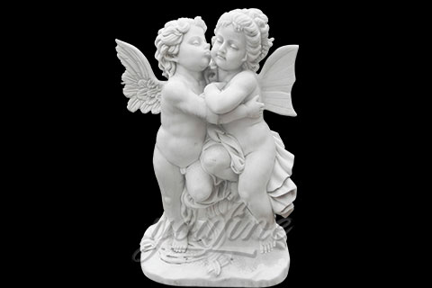 Hand Carved Marble cherub statues