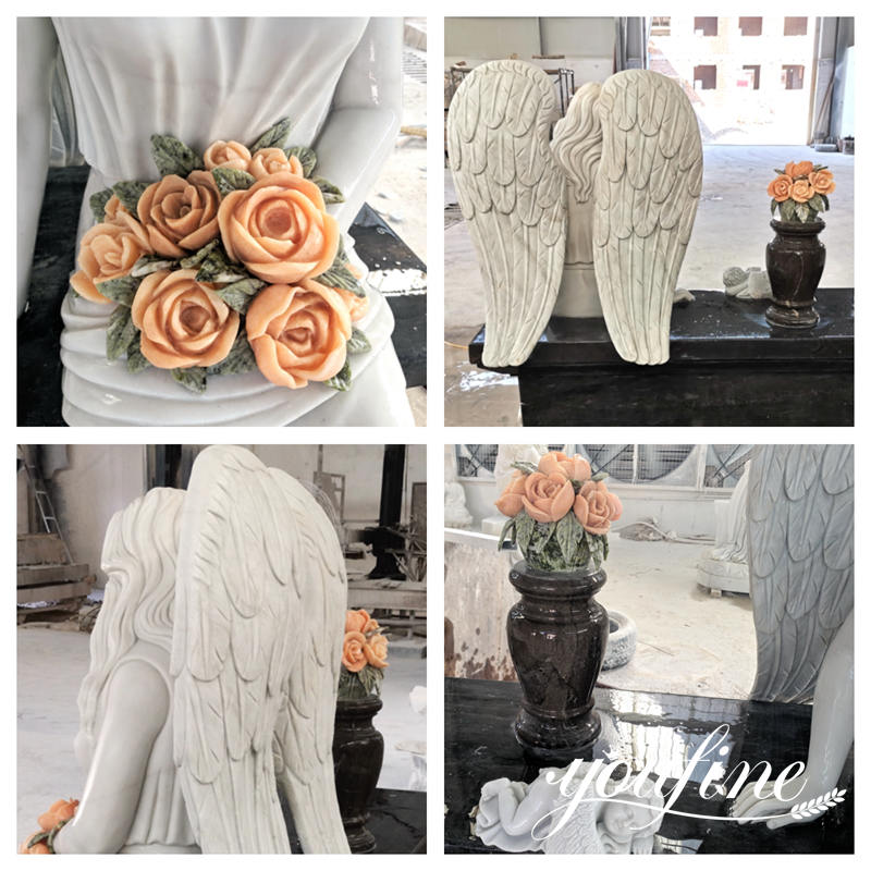 marble angel headstone -YouFine Sculpture