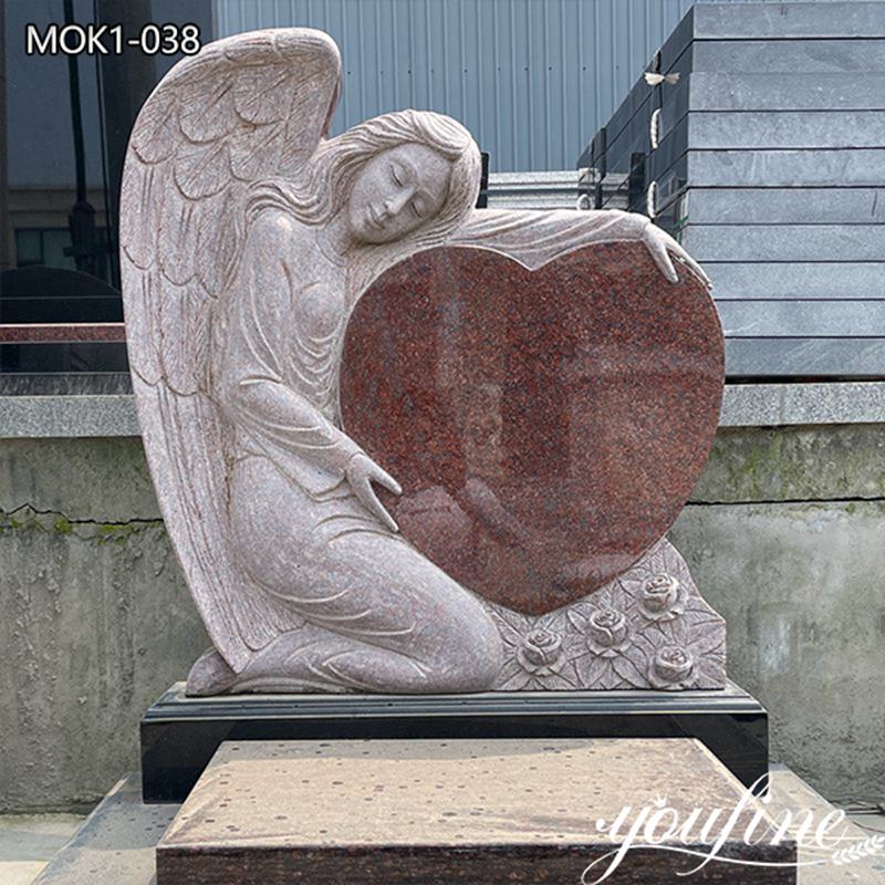 Hand Carved Marble Angel Headstone Memorial Supplier MOK1-038
