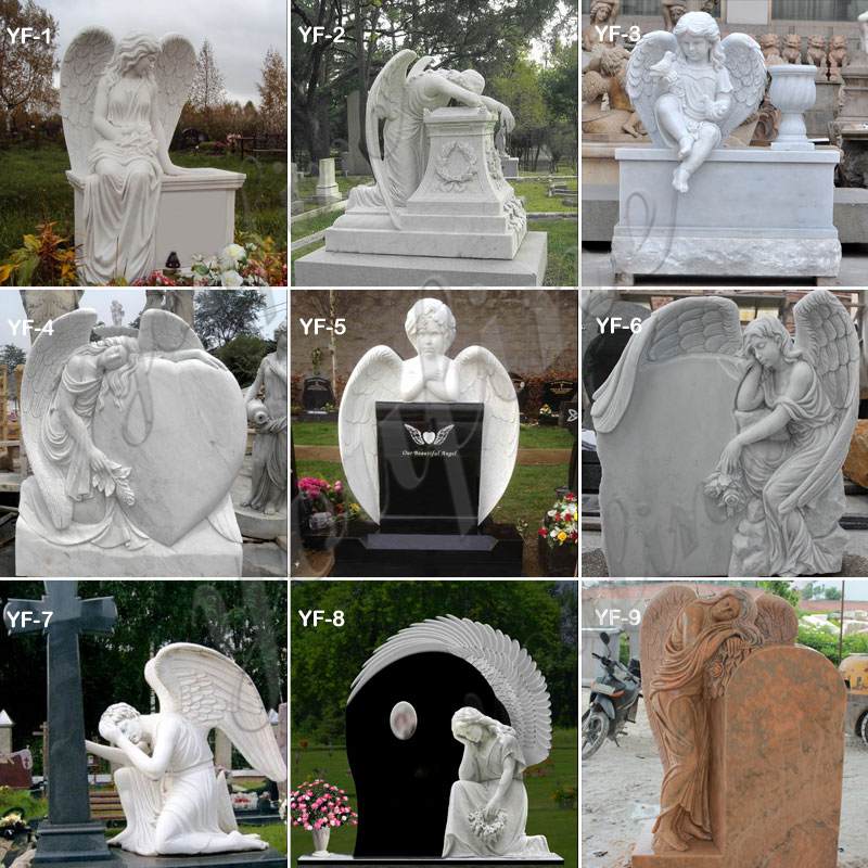 guardian angel headstone -YouFine Sculpture