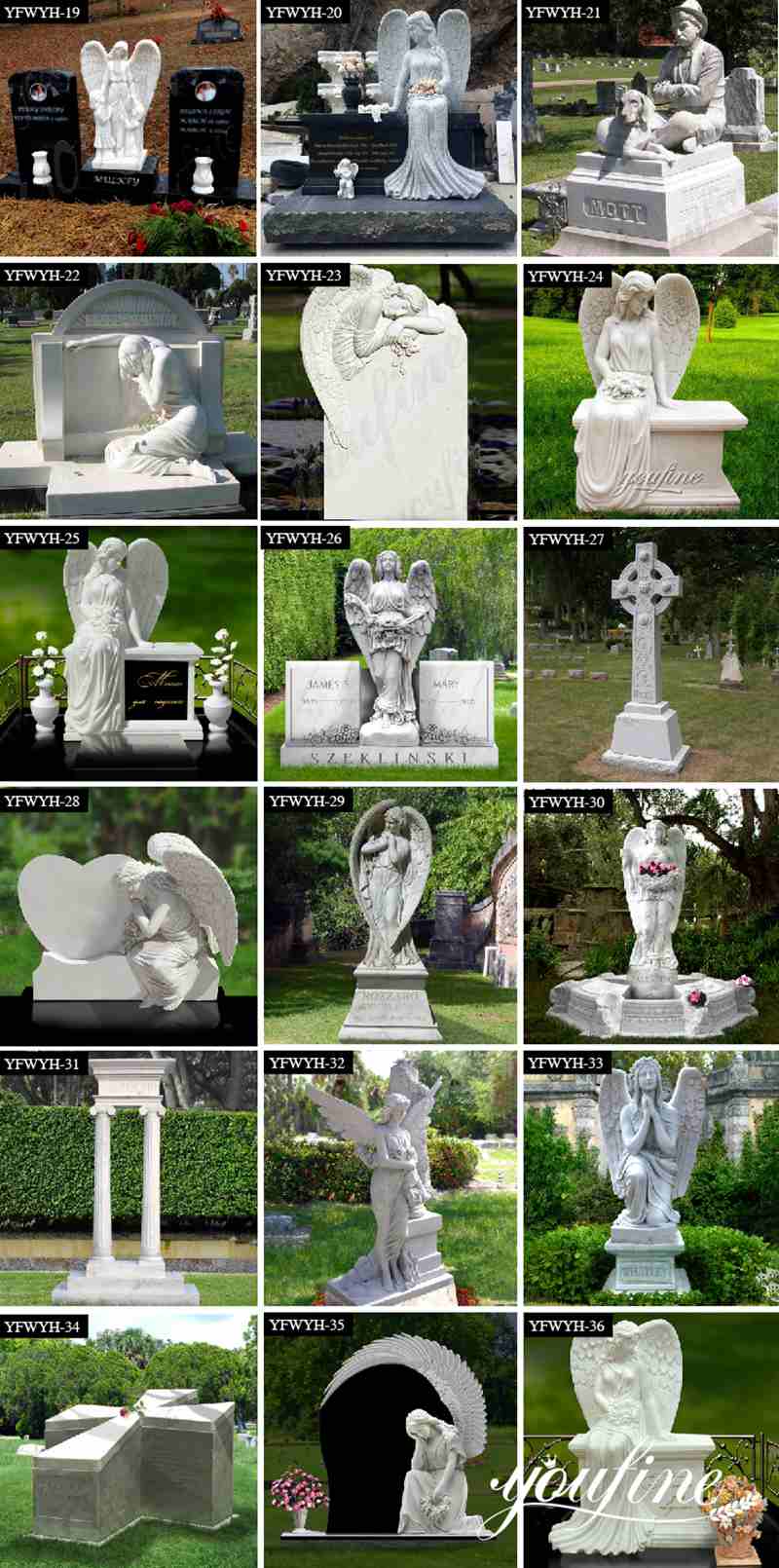marble headstones for sale -YouFine Sculpture