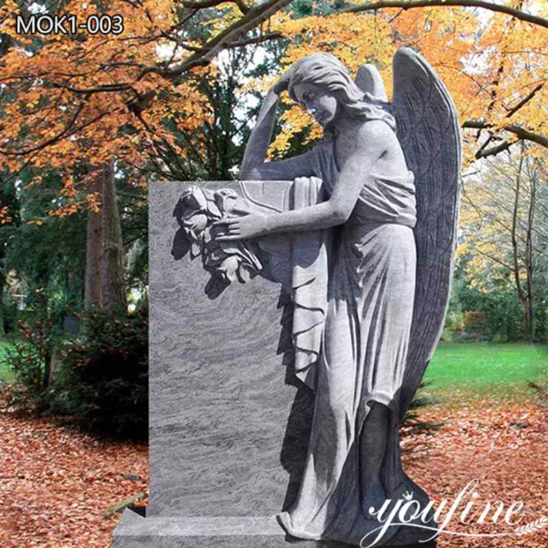 granite angel headstone.