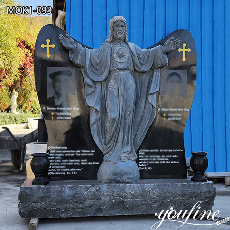 Marble Jesus Headstone Details