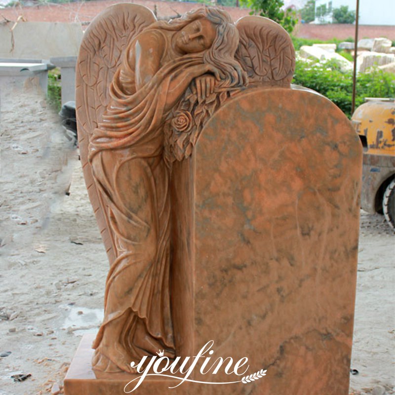 Red Marble Angel Headstone Introduction