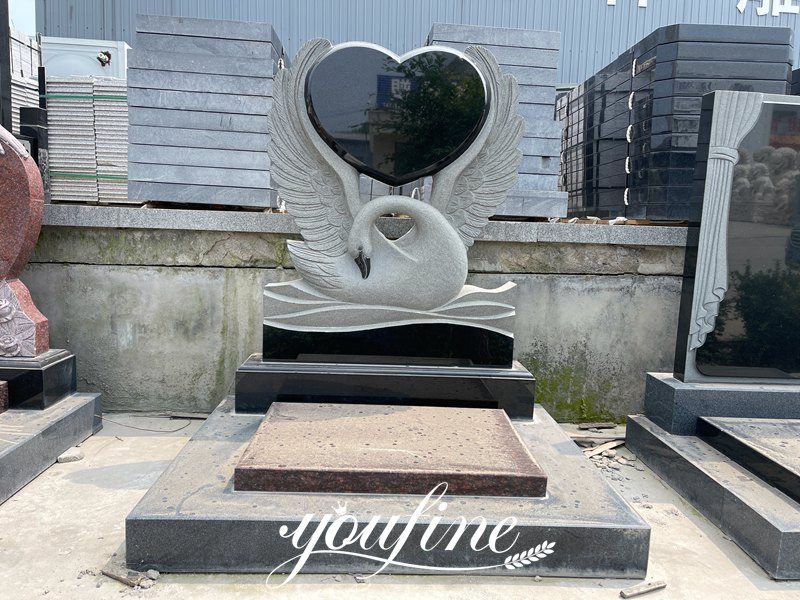 Granite Swan Headstone Details