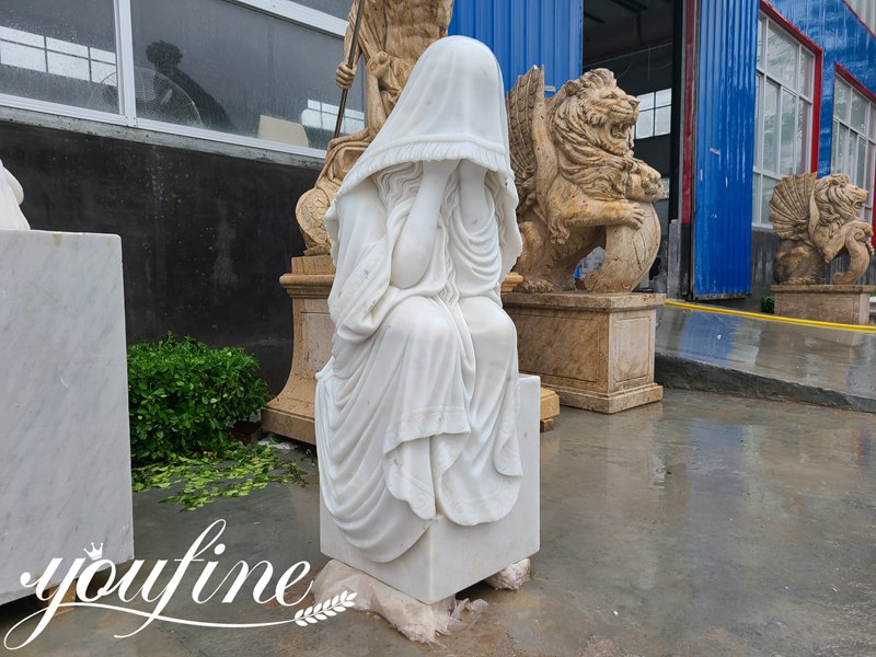 Marble Weeping Statue Details