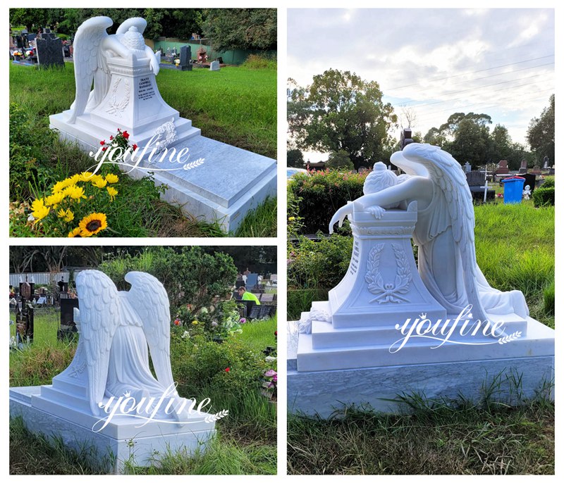 Marble Angel Headstone Details