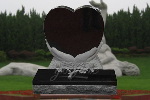 China black Granite heart headstone