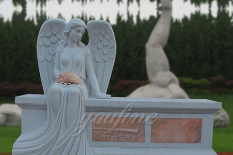 Hot Sale Beloved Angel Marble Headstone