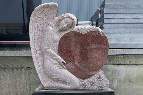 marble angel headstone-YouFine Sculpture