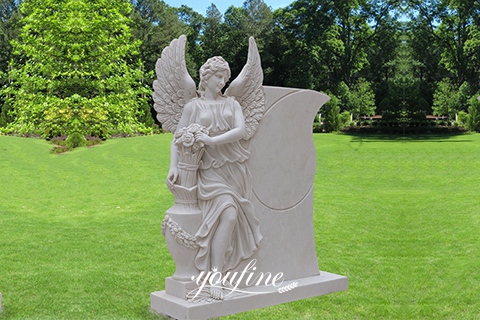 white marble headstone