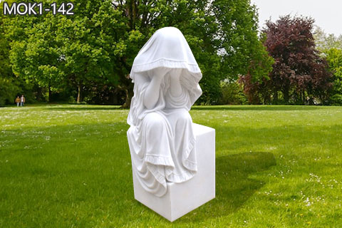 Hand-Carved Marble Weeping Statue for Cemetery for Sale MOK1-142